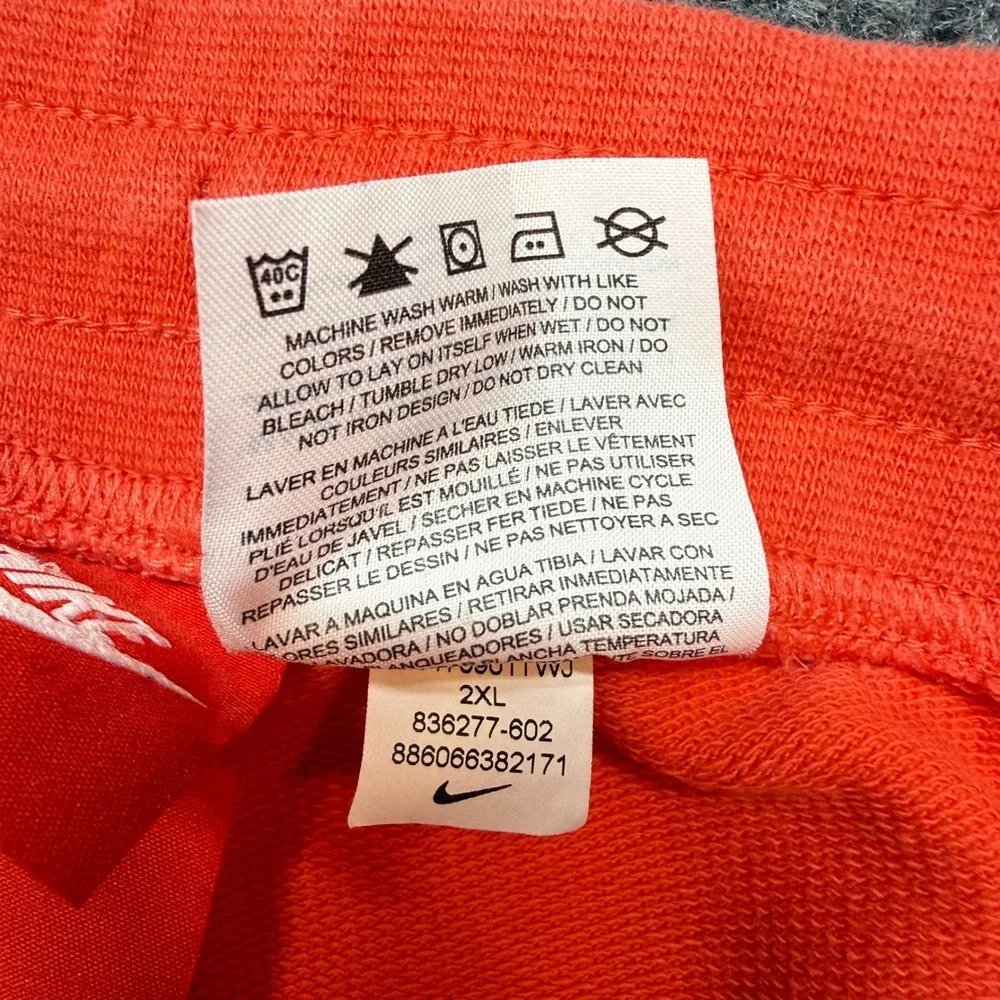Nike Mens XXL Red French Terry Sportswear Shorts Sun Faded Distressed